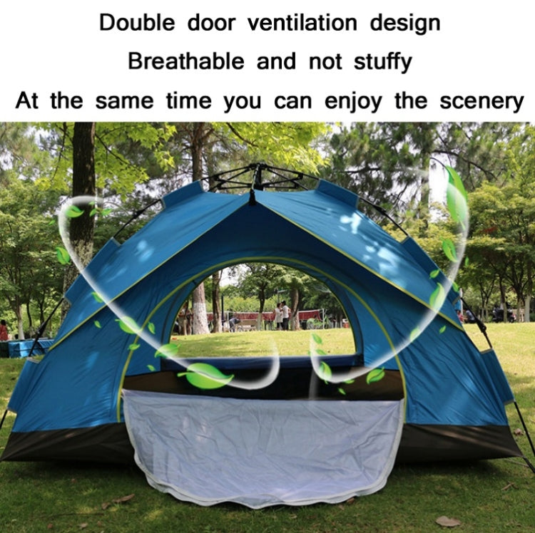 Skorter | TC-014 Outdoor Beach Travel Camping Automatic Spring Multi-Person Tent For 3-4 People(Green+Mat+Hammock)