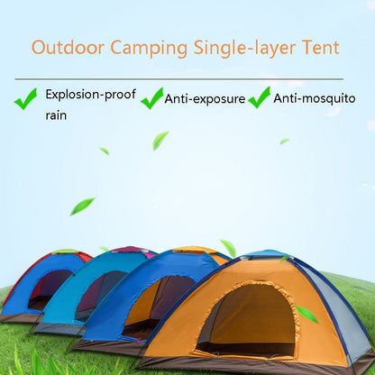 Skorter | T015 Outdoor Camping Single-Layer Tent Camping Beach Tour Tent, Random Color Delivery, Applicable: For 2 People