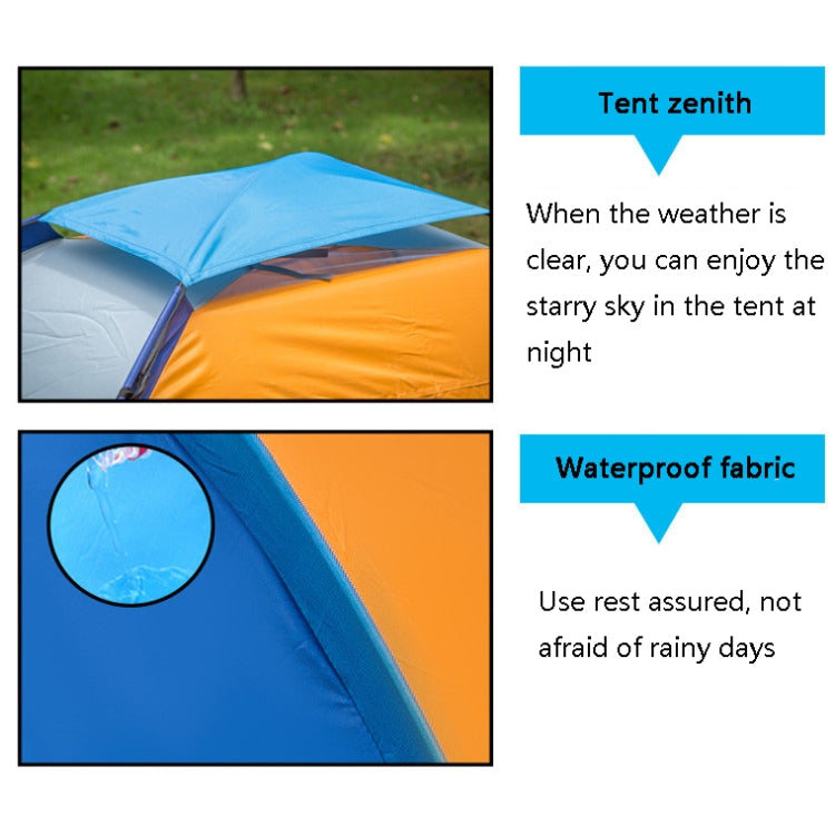 Skorter | T015 Outdoor Camping Single-Layer Tent Camping Beach Tour Tent, Random Color Delivery, Applicable: For 2 People