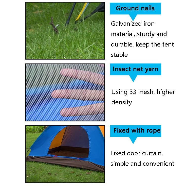Skorter | T015 Outdoor Camping Single-Layer Tent Camping Beach Tour Tent, Random Color Delivery, Applicable: 3-4 People