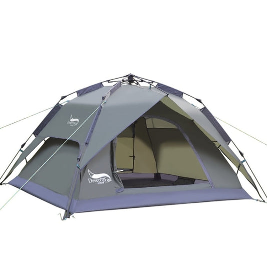 Skorter | Desert&Fox Outdoor Travel Camp Tent Beach Automatic Easily Building Tent for 3-4 People(Army Green)