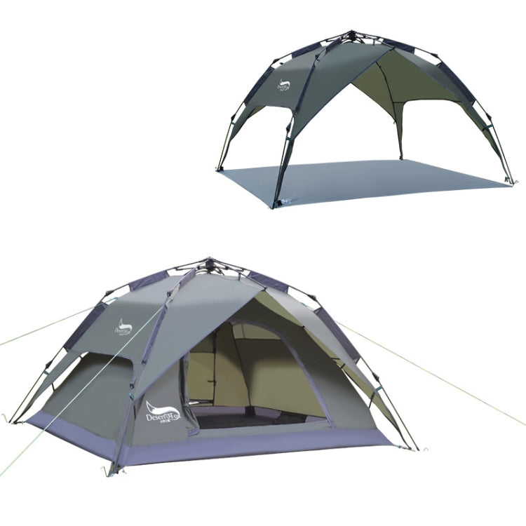 Skorter | Desert&Fox Outdoor Travel Camp Tent Beach Automatic Easily Building Tent for 3-4 People(Army Green)