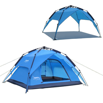 Skorter | Desert&Fox Outdoor Travel Camp Tent Beach Automatic Easily Building Tent for 3-4 People(Sky Blue)