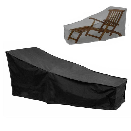 Skorter | Outdoor Beach Chair Dustproof And Waterproof Cover Rocking Chair Furniture Protective Cover, Size: 200x68x70cm(Black+Silver)