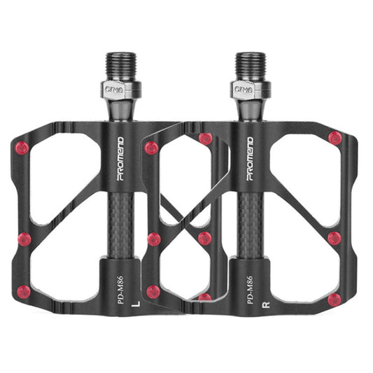 Skorter | PD-M86C  1 Pair PROMEND Bicycle Road Bike Mountain Bike 3 Palin Carbon Fiber Bearing Pedal(Black)