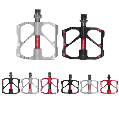Skorter | PD-M86C  1 Pair PROMEND Bicycle Road Bike Mountain Bike 3 Palin Carbon Fiber Bearing Pedal(Red)