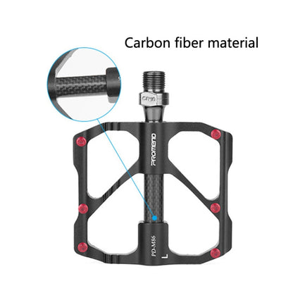 Skorter | PD-M86C  1 Pair PROMEND Bicycle Road Bike Mountain Bike 3 Palin Carbon Fiber Bearing Pedal(Black)