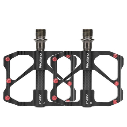 Skorter | PD-R87C  1 Pair PROMEND Bicycle Road Bike Mountain Bike 3 Palin Carbon Fiber Bearing Pedal(Black)