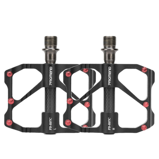 Skorter | PD-R87C  1 Pair PROMEND Bicycle Road Bike Mountain Bike 3 Palin Carbon Fiber Bearing Pedal(Black)
