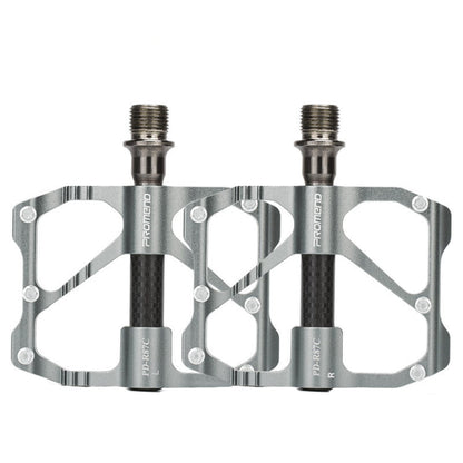 Skorter | PD-R87C  1 Pair PROMEND Bicycle Road Bike Mountain Bike 3 Palin Carbon Fiber Bearing Pedal(Silver)
