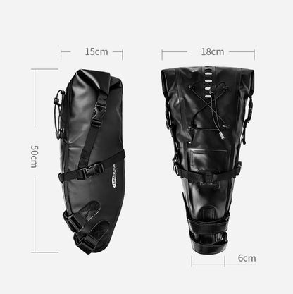 Skorter | AFISHTOUR FB2040 13L Bicycle Big Tail Bag Big Large Capacity Long-Distance Cycling Saddle Bag, Size: 13L(Full Black)