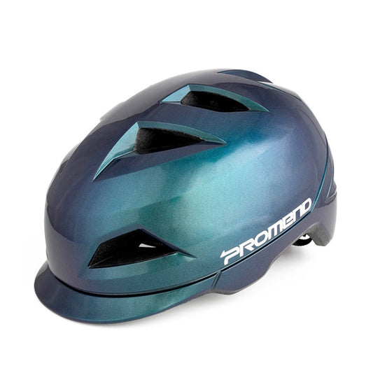 Skorter | PROMEND 12H19 Summer Cool Motorcycle Riding Half Helmet Helmet Outdoor Off-Road Helmet With Tail Light, Size: Code(Colorful Blue)