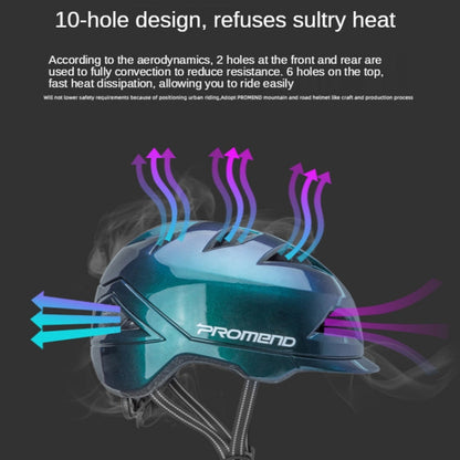 Skorter | PROMEND 12H19 Summer Cool Motorcycle Riding Half Helmet Helmet Outdoor Off-Road Helmet With Tail Light, Size: Code(Black)