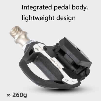 Skorter | 1 Pair PROMEND PD-R97P Bicycle Self-Locking Pedal Road Bike Nylon Lock Pedal SPD System Cassette Palin Pedal(Black)