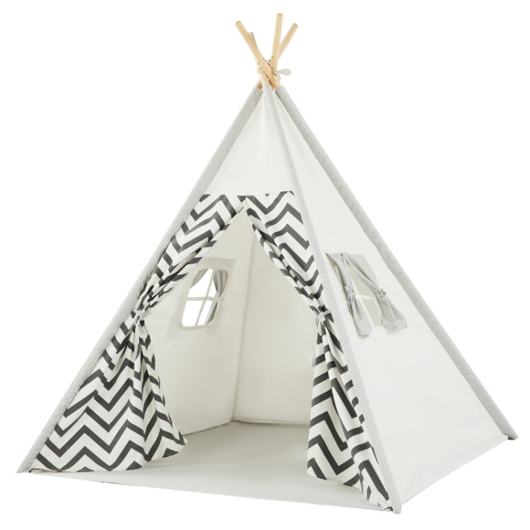 Skorter | Indian Children Tent Cotton Cloth Indoor Play House Parent-Child Doll House(Wavy Pattern)