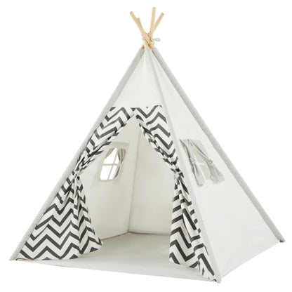 Skorter | Indian Children Tent Cotton Cloth Indoor Play House Parent-Child Doll House(Wavy Pattern)