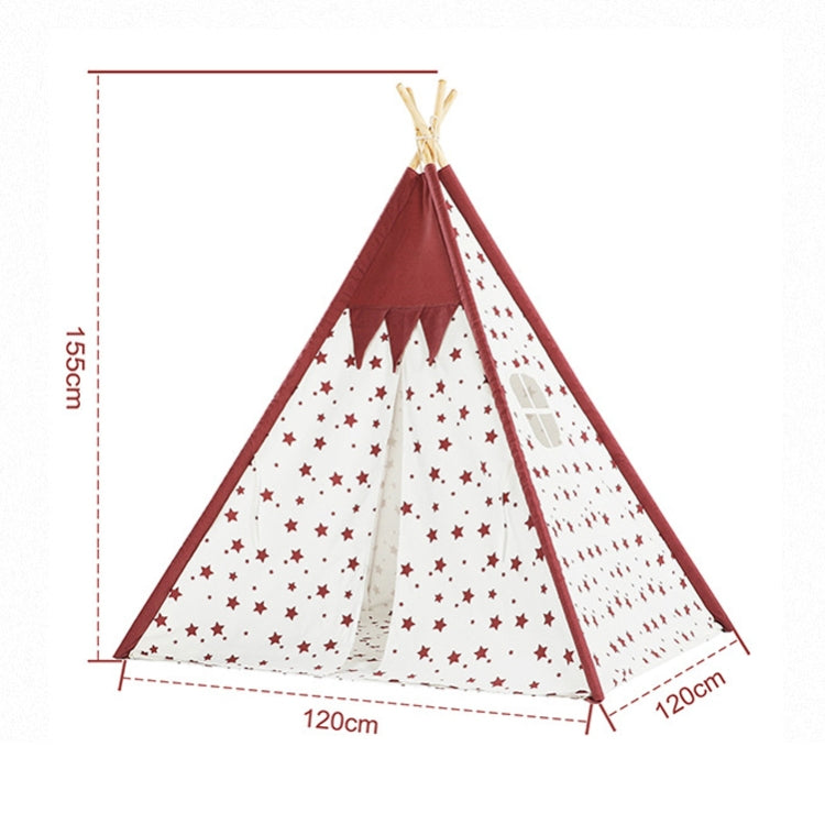 Skorter | Indian Children Tent Cotton Cloth Indoor Play House Parent-Child Doll House(Pink Stars)
