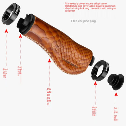 Skorter | 1 Pair PROMEND GR-502H Bicycle Mountain Bike Folding Bike Locking Ergonomic Meat Ball Gloves(Black Crack)