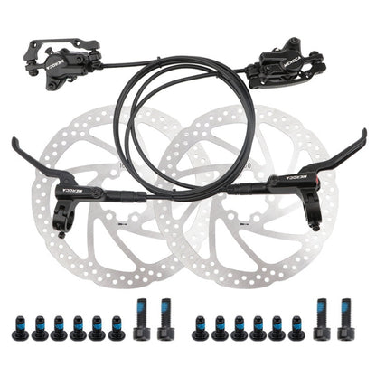 Skorter | Meroca M800 Bicycle Brake Mountain Bike Universal Bilateral Brake Oil Pressure Disc Brake, Style: 1 Pair Oil Brakes + 1 Pair Disc Brakes