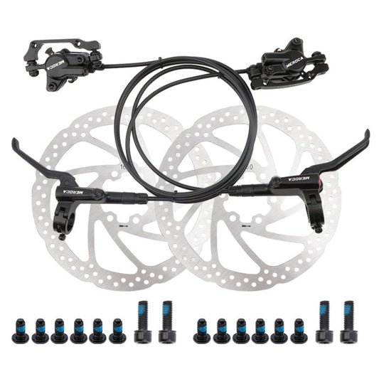 Skorter | Meroca M800 Bicycle Brake Mountain Bike Universal Bilateral Brake Oil Pressure Disc Brake, Style: 1 Pair Oil Brakes + 1 Pair Disc Brakes