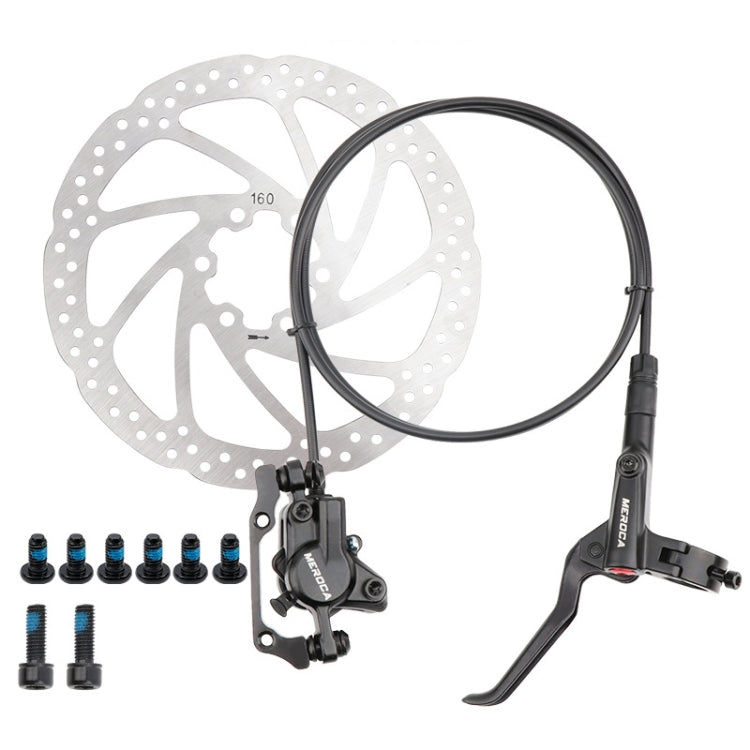 Skorter | Meroca M800 Bicycle Brake Mountain Bike Universal Bilateral Brake Oil Pressure Disc Brake, Style: Left Back 1400mm + Disc Brake