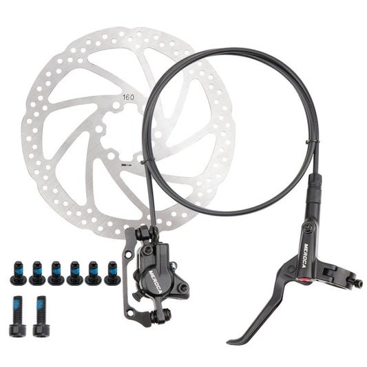 Skorter | Meroca M800 Bicycle Brake Mountain Bike Universal Bilateral Brake Oil Pressure Disc Brake, Style: Left Back 1400mm + Disc Brake