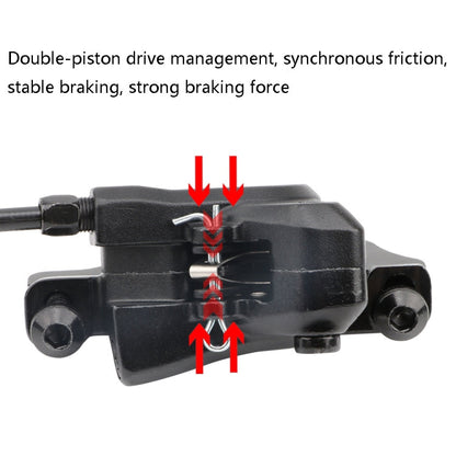 Skorter | Meroca M800 Bicycle Brake Mountain Bike Universal Bilateral Brake Oil Pressure Disc Brake, Style: Left Back 1400mm + Disc Brake