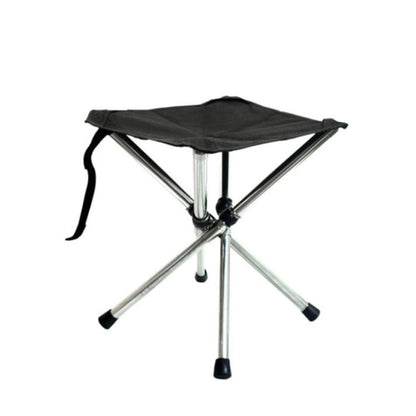 Skorter | Outdoor Retractable Portable Stainless Steel Stool Camping Beach Fishing Folding Chair, Spec: L
