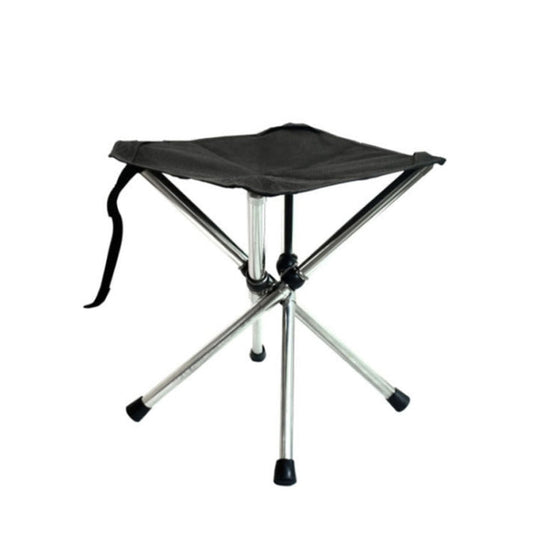 Skorter | Outdoor Retractable Portable Stainless Steel Stool Camping Beach Fishing Folding Chair, Spec: L