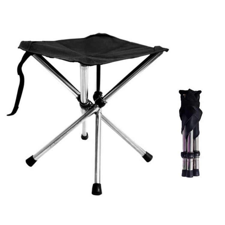 Skorter | Outdoor Retractable Portable Stainless Steel Stool Camping Beach Fishing Folding Chair, Spec: L