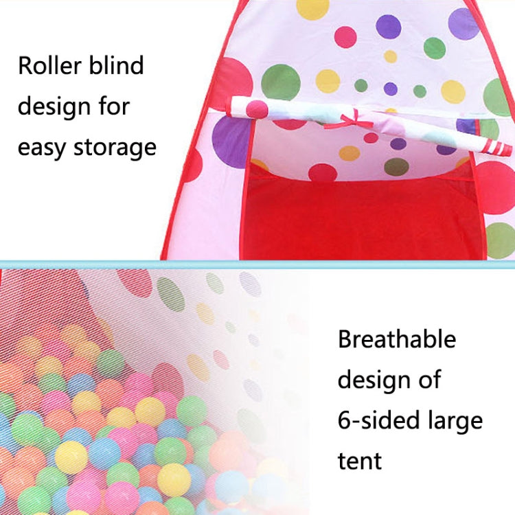Skorter | 3 in 1 Children Tent Play House Tunnel Foldable Shooting Ocean Ball Pool Toy(Red)