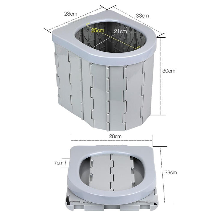 Skorter | Car Toilet Integrated Portable Folding Toilet Self-Driving Tour Outdoor Camping Toilet(Black)