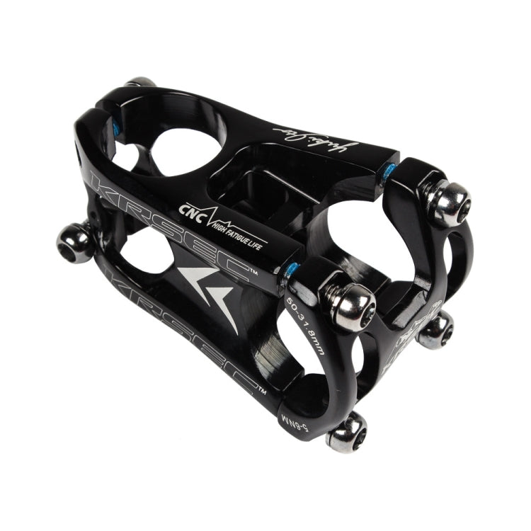 Skorter | KRSEC CNC Ultra Light Short-Handed Mountain Bike Aluminum Alloy 50mm Riser, Colour: Full Black