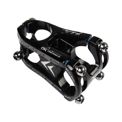 Skorter | KRSEC CNC Ultra Light Short-Handed Mountain Bike Aluminum Alloy 50mm Riser, Colour: Full Black