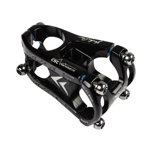 Skorter | KRSEC CNC Ultra Light Short-Handed Mountain Bike Aluminum Alloy 50mm Riser, Colour: Full Black