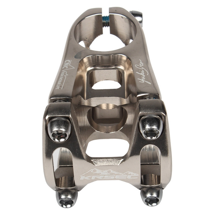 Skorter | KRSEC CNC Ultra Light Short-Handed Mountain Bike Aluminum Alloy 50mm Riser, Colour: Full Black