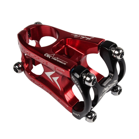 Skorter | KRSEC CNC Ultra Light Short-Handed Mountain Bike Aluminum Alloy 50mm Riser, Colour: Red Black