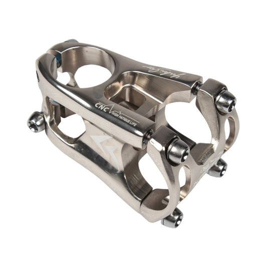 Skorter | KRSEC CNC Ultra Light Short-Handed Mountain Bike Aluminum Alloy 50mm Riser, Colour: Titanium