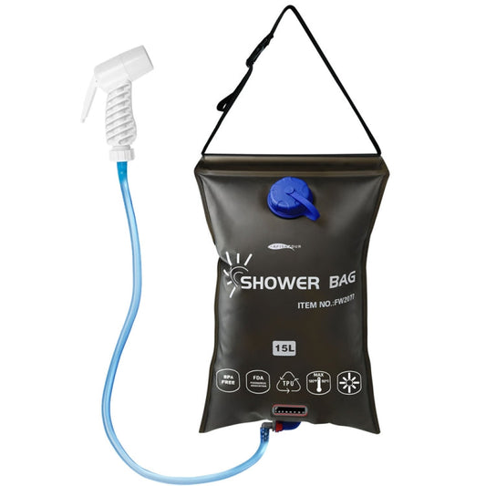 Skorter | AFISHTOUR FW2077 15L Solar Shower Bag Outdoor Sun Bathing Bag(Black)