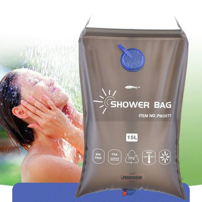 Skorter | AFISHTOUR FW2077 15L Solar Shower Bag Outdoor Sun Bathing Bag(Black)