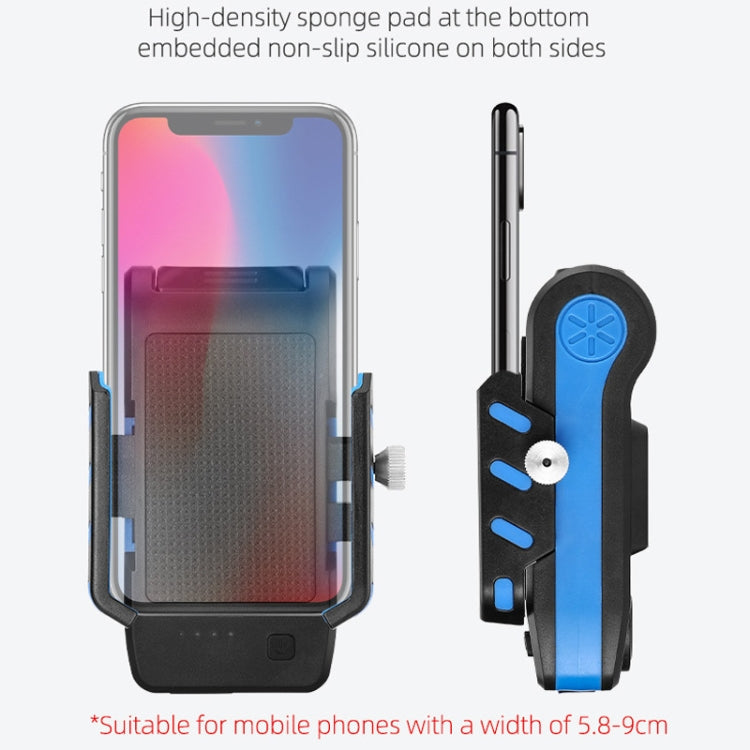 Skorter | BG-2021 Bicycle Front Light 4 In 1 Mobile Phone Holder Horn Light Mountain Bike Front Light, Colour: 2400 MAH Red