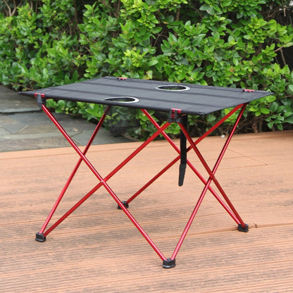 Skorter | 8249 Outdoor Ultra Light Aluminum Folding Table Small Portable Picnic Table(Orange)