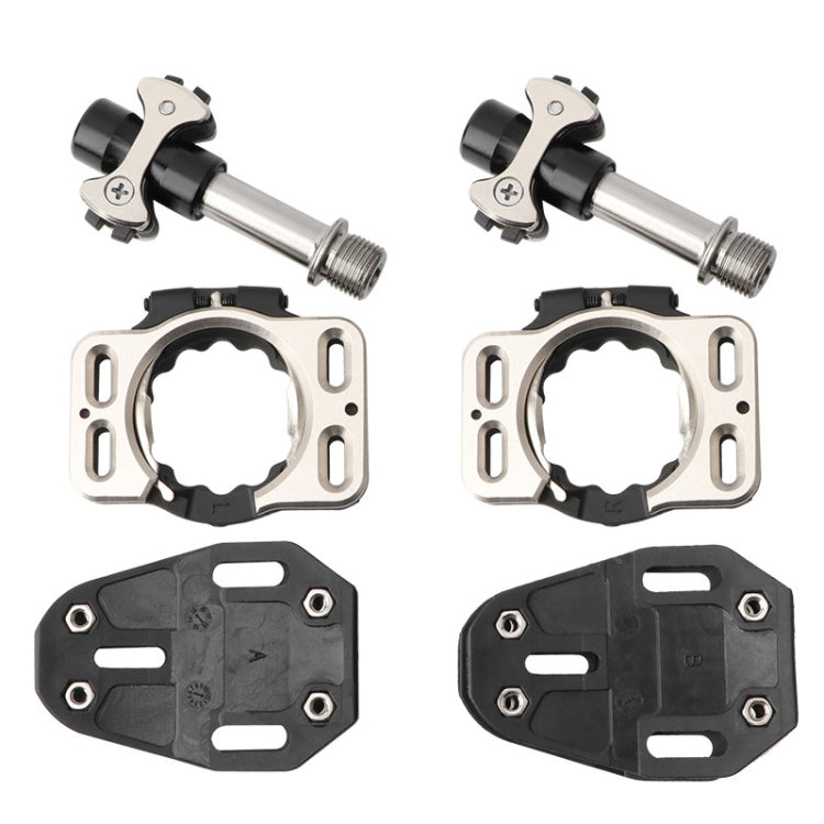 Skorter | MEROCA Road Lock Shoes Card Three Pardin Bicycle Lollipops Self-Locking Pedal With Lock, Style: Titanium Alloy Axis (Black)
