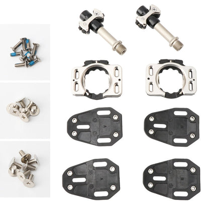 Skorter | MEROCA Road Lock Shoes Card Three Pardin Bicycle Lollipops Self-Locking Pedal With Lock, Style: Titanium Alloy Axis (Black)