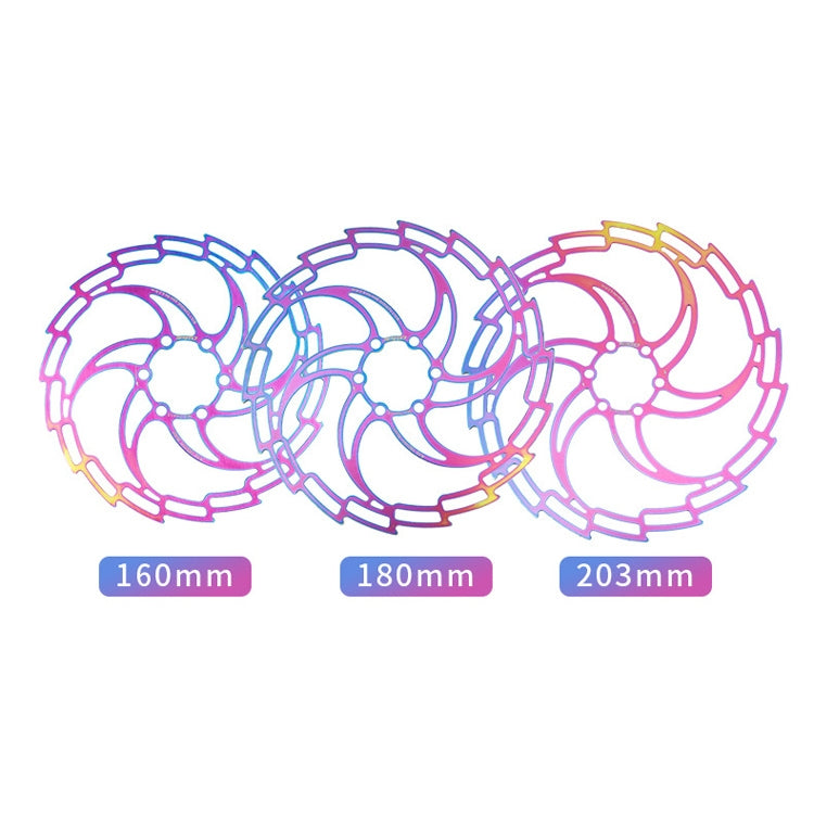 Skorter | IIIPRO Bike Disc Mountain Bike Hollow Disc Dish Six Nail Brake Pad, Style: 203mm