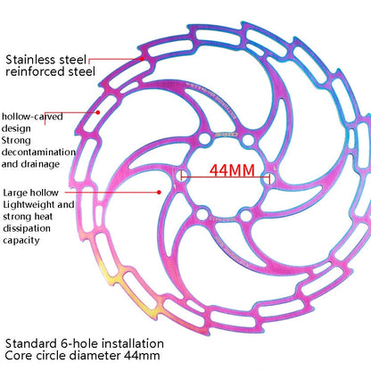 Skorter | IIIPRO Bike Disc Mountain Bike Hollow Disc Dish Six Nail Brake Pad, Style: 203mm