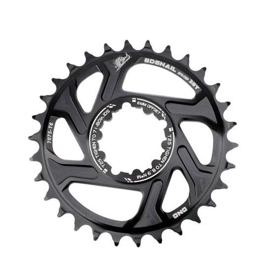 Skorter | BDSNAIL Mountain Bike Single Disk GXP Direct-Shaped Integrated Disk Positive And Negative Tooth Disc, Colour: 30T (Black)