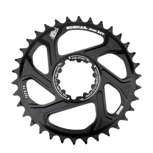 Skorter | BDSNAIL Mountain Bike Single Disk GXP Direct-Shaped Integrated Disk Positive And Negative Tooth Disc, Colour:  34T (Black)