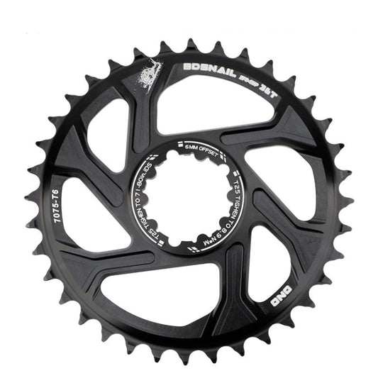 Skorter | BDSNAIL Mountain Bike Single Disk GXP Direct-Shaped Integrated Disk Positive And Negative Tooth Disc, Colour: 38T (Black)