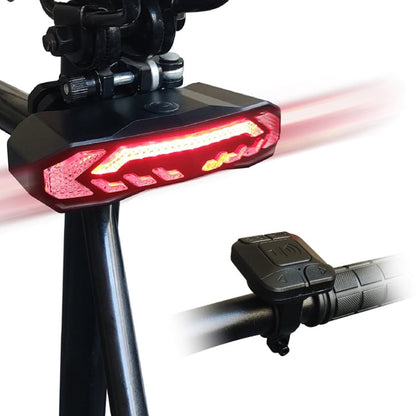 Skorter | SF31 Bicycle Rail Light Brake Steering Sensor Anti-Theft Alarm Wireless Remote Control Warning Bell(Black)